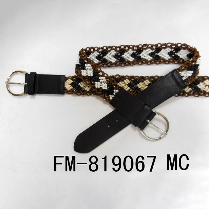 Mens Woven Leather Belt